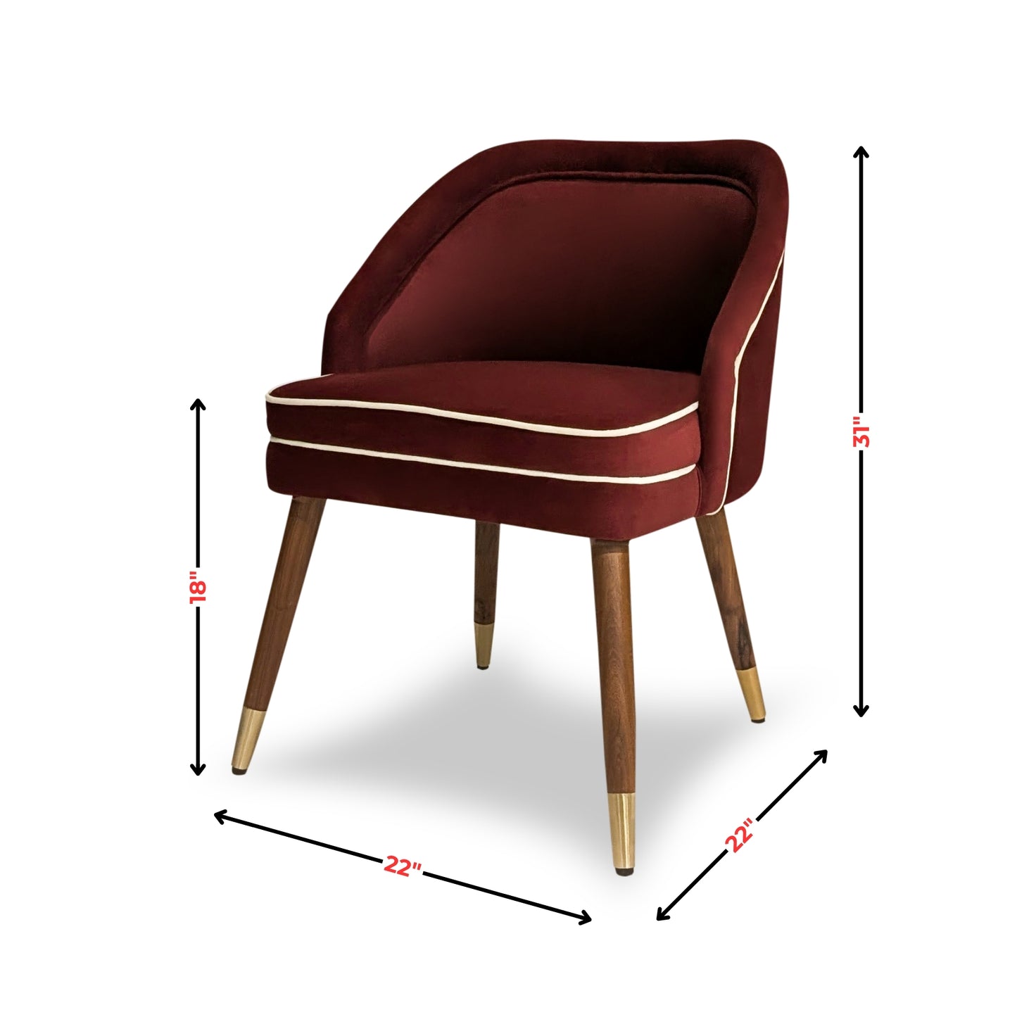 Modern Accent Chair in Velvet