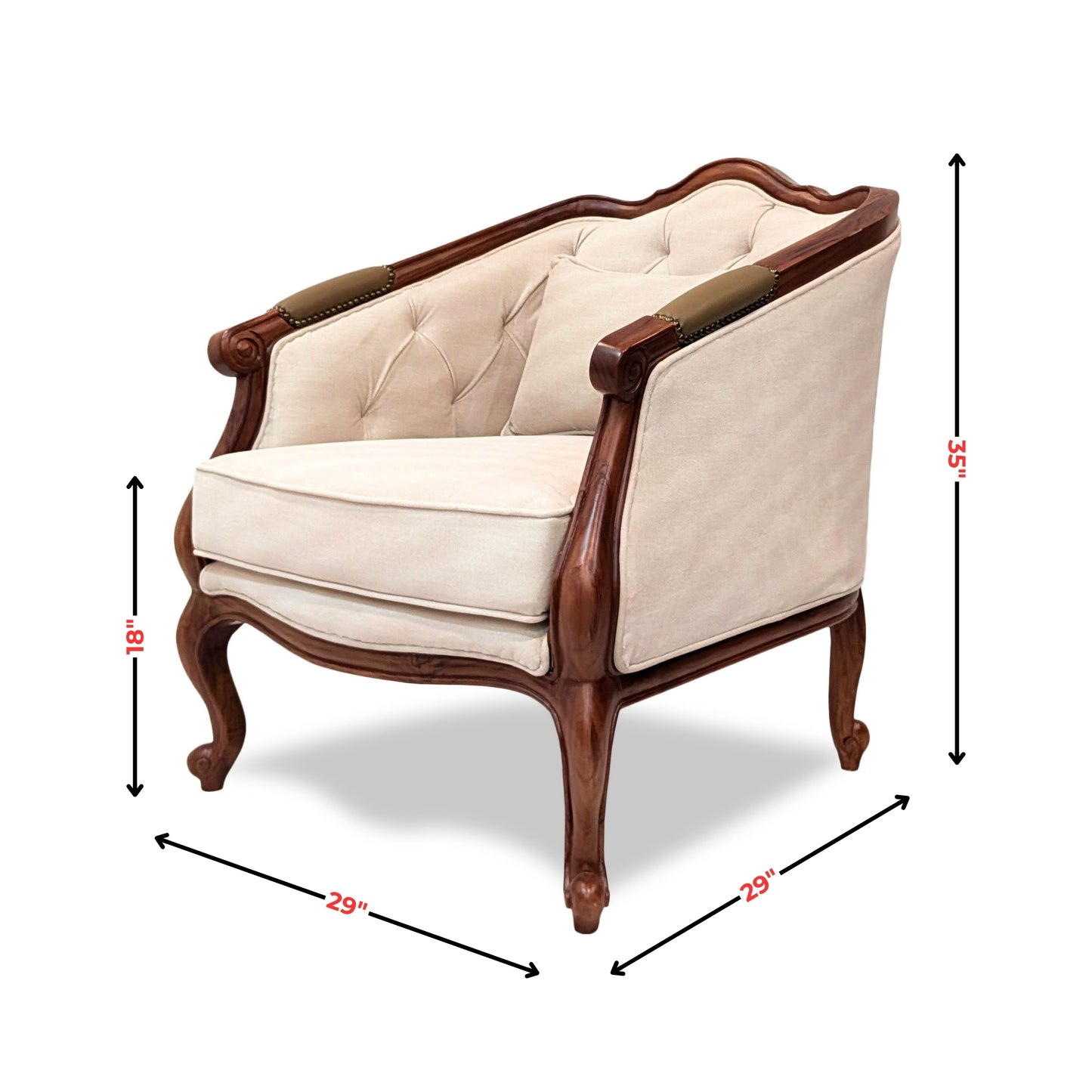 Eleanor Curved-Back Accent Chair