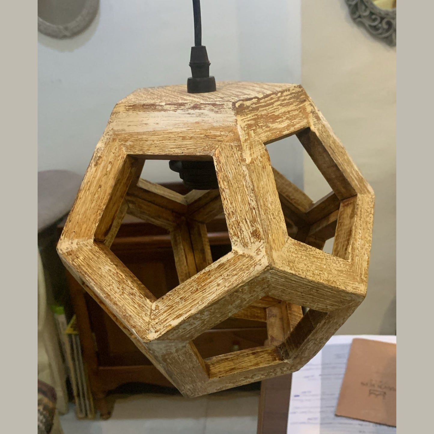 Rustic Geometric Pendant Lamp