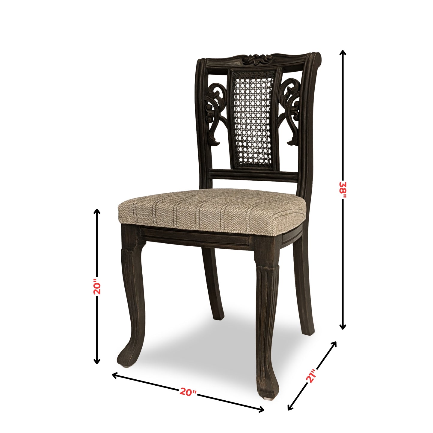 Vienna Floral Cane Dining Chair