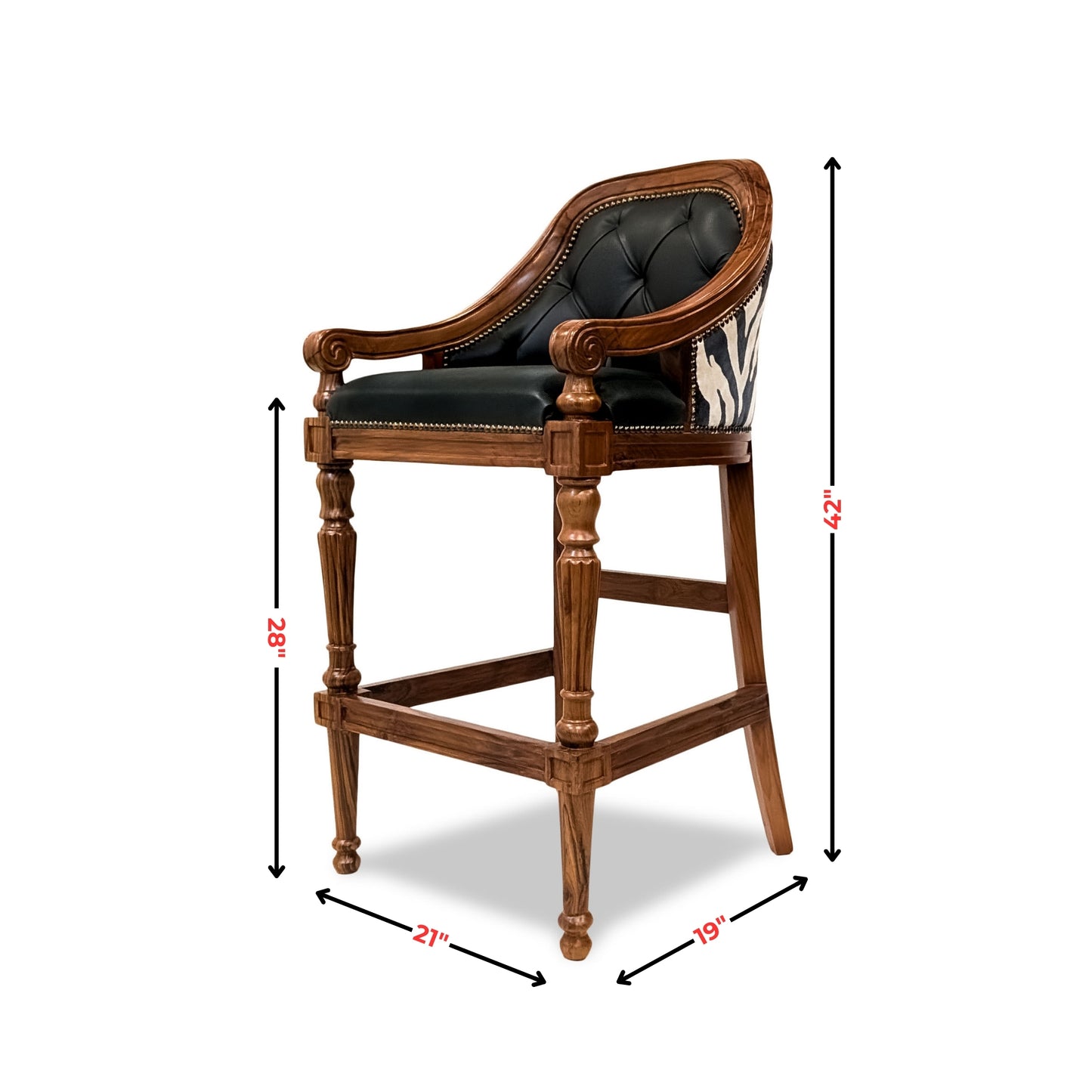 Colonial Barrel Back Bar Chair