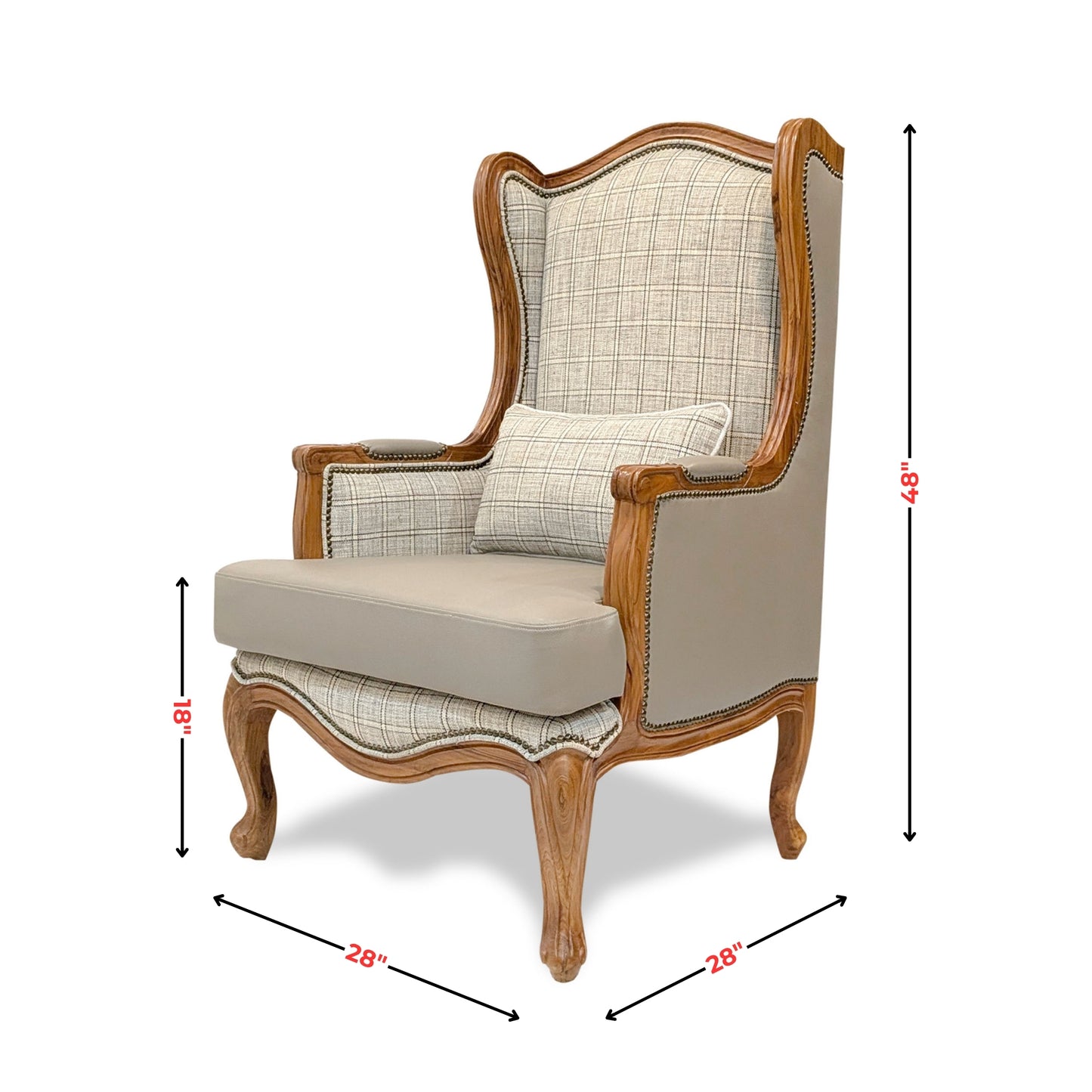 Classic Carved High Back Armchair