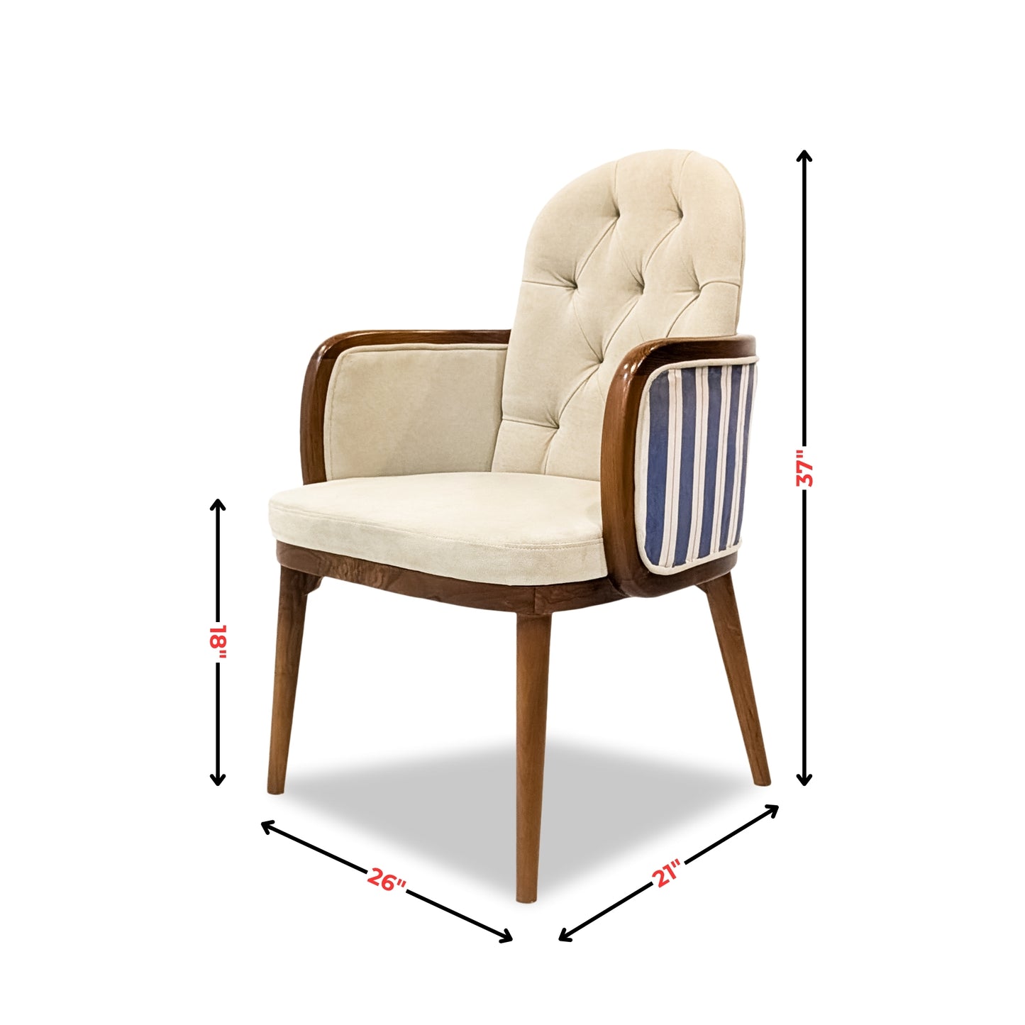 Modern Tufted Leather Armchair