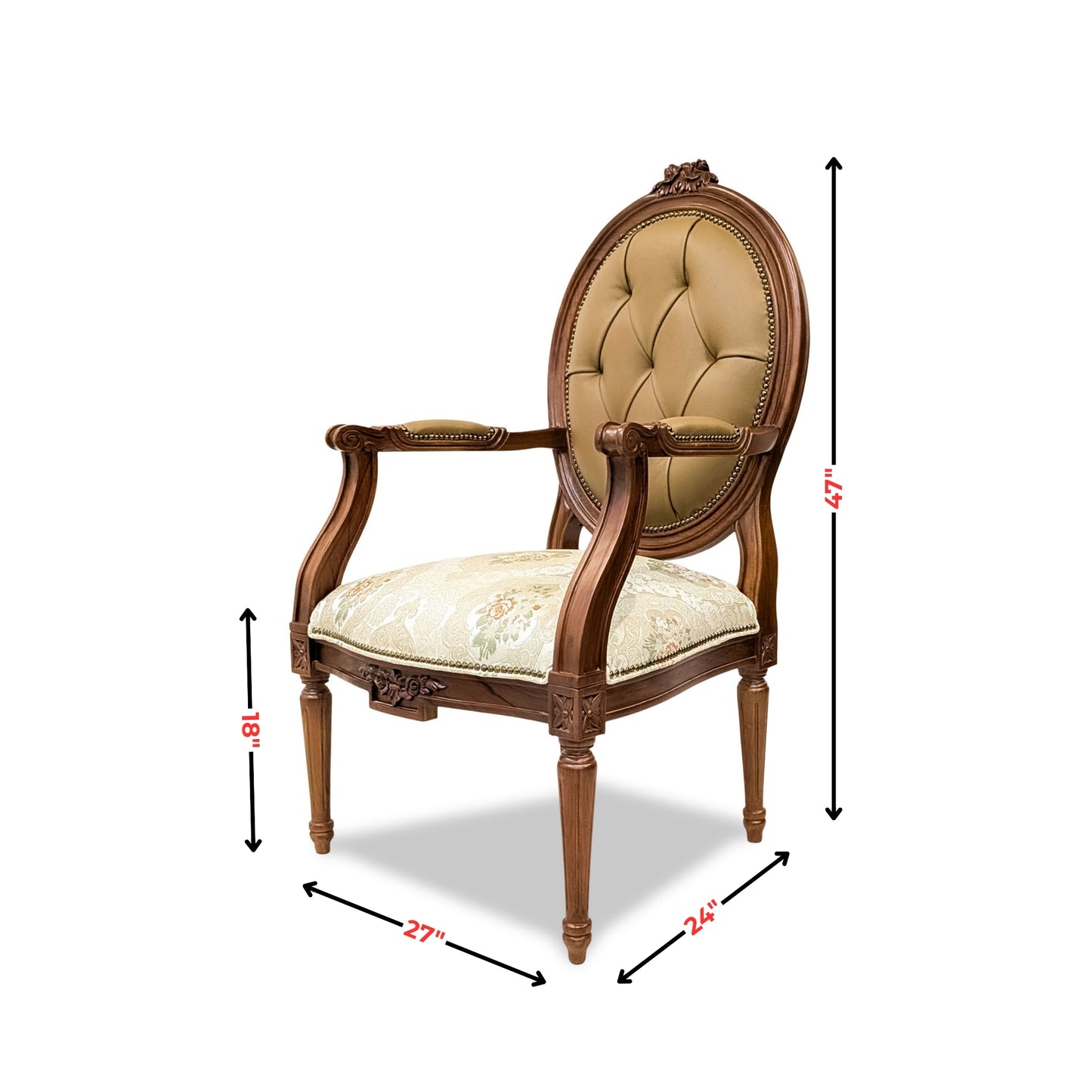 Classic French Rose Armchair