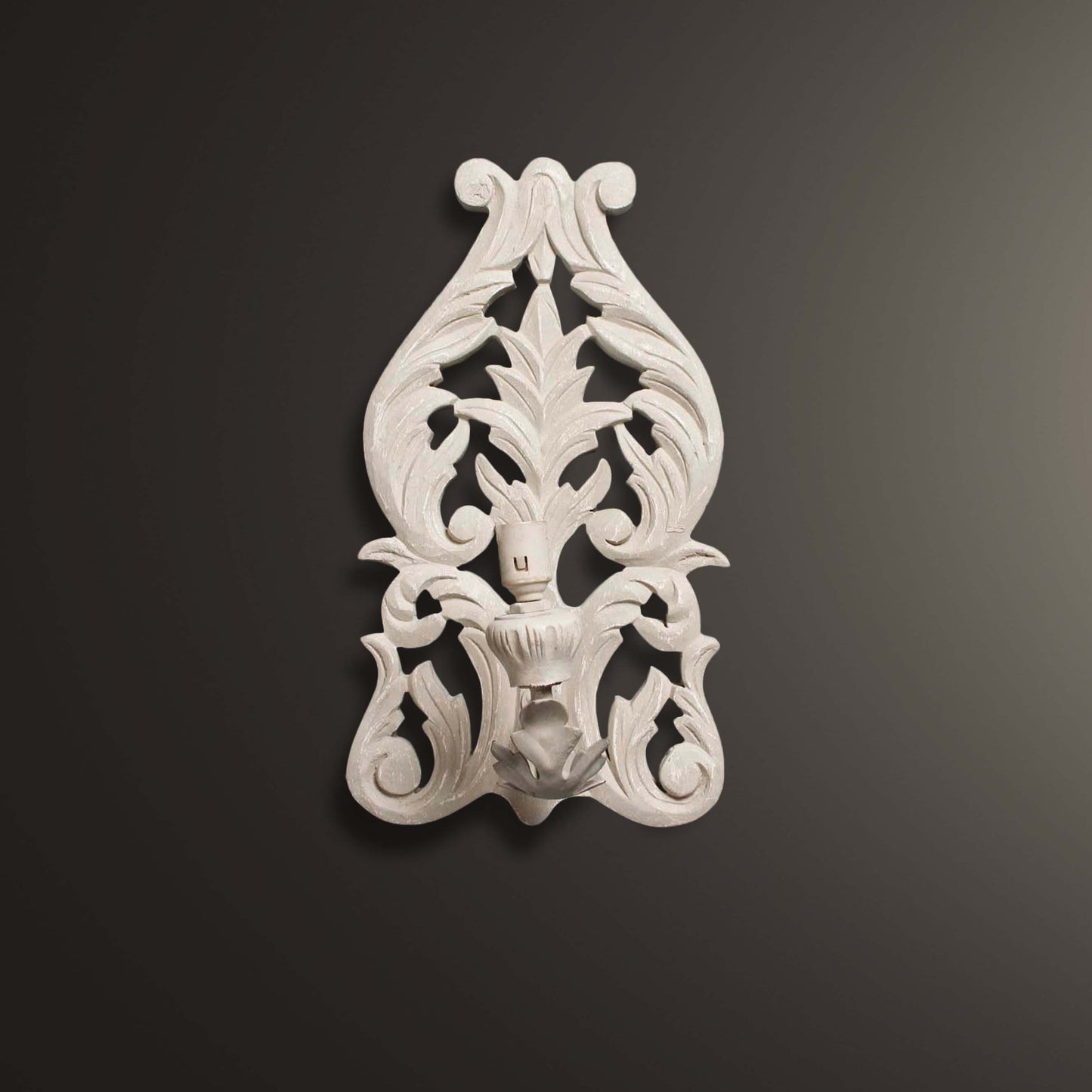 Scroll Carved Wall Sconce Lamp