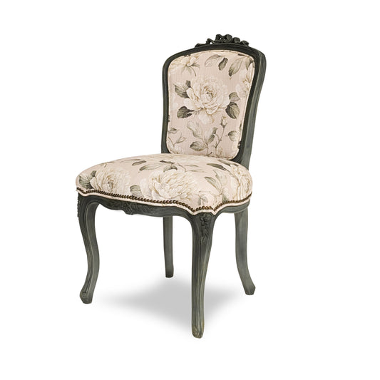 Vintage Ribbon Back Floral Dining Chair