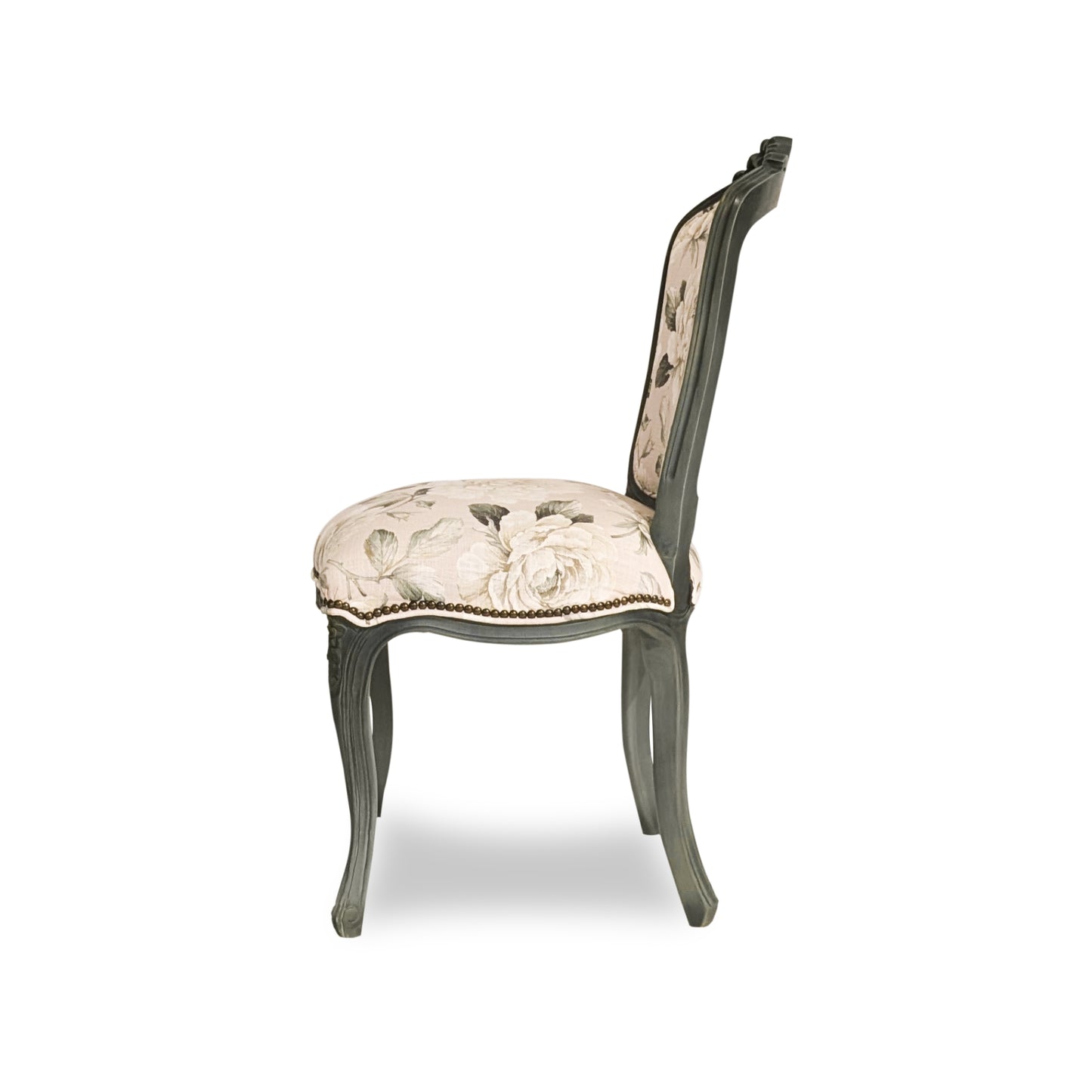 Vintage Ribbon Back Floral Dining Chair