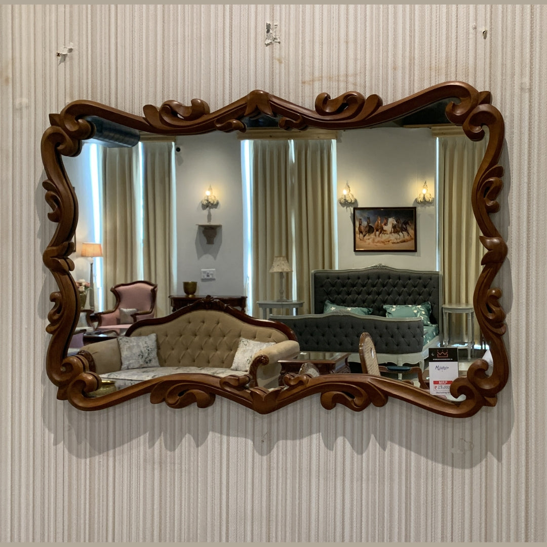 Ornate Wooden Wall Mirror