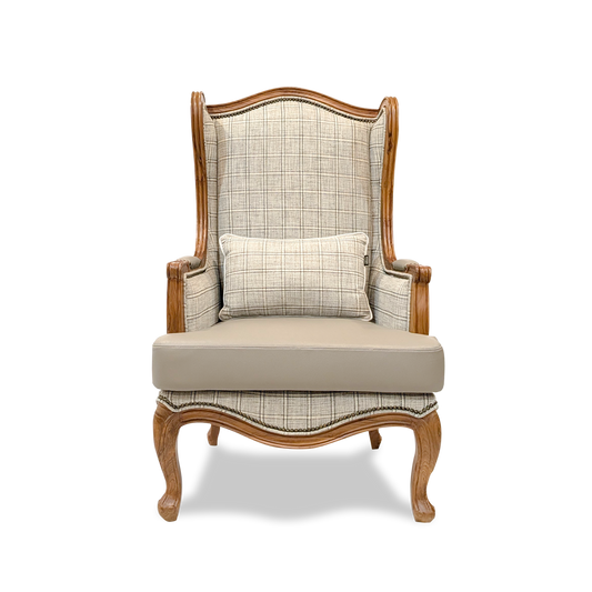 Classic Carved High Back Armchair