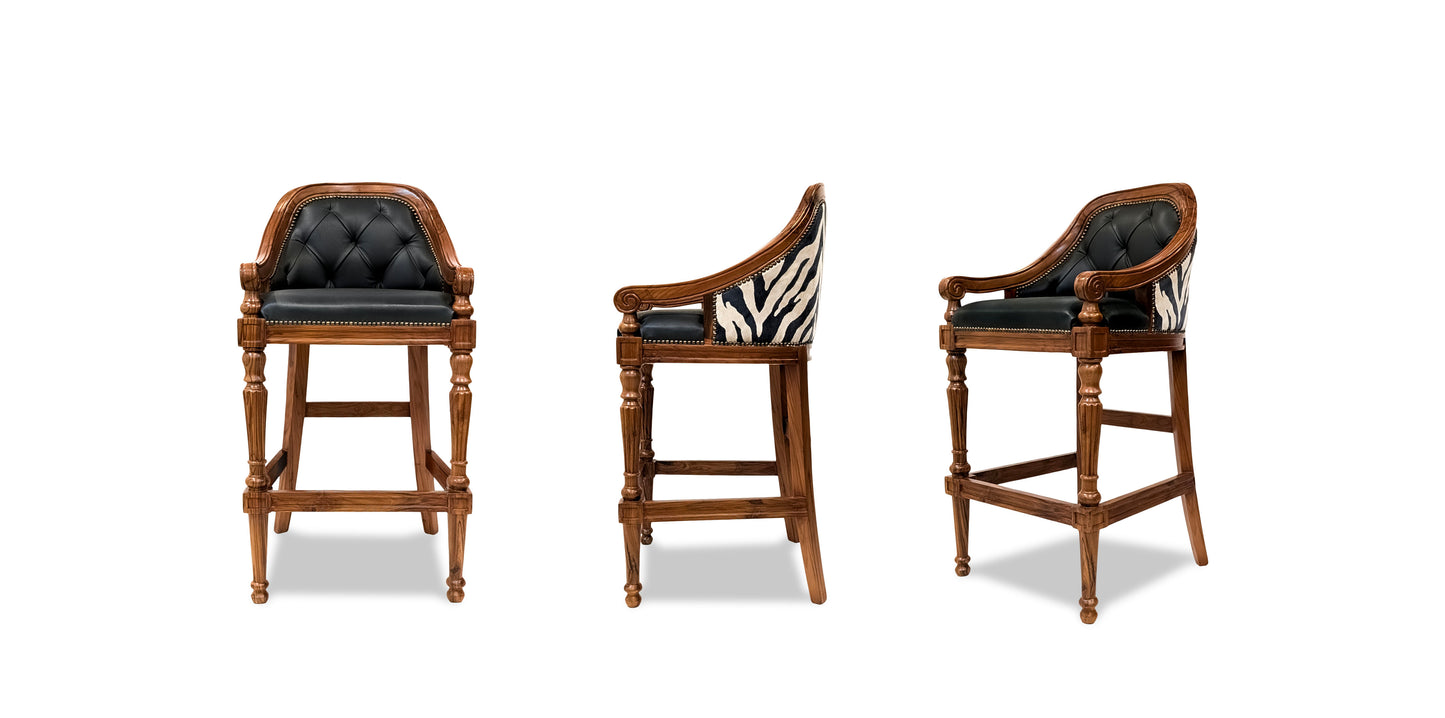 Colonial Barrel Back Bar Chair