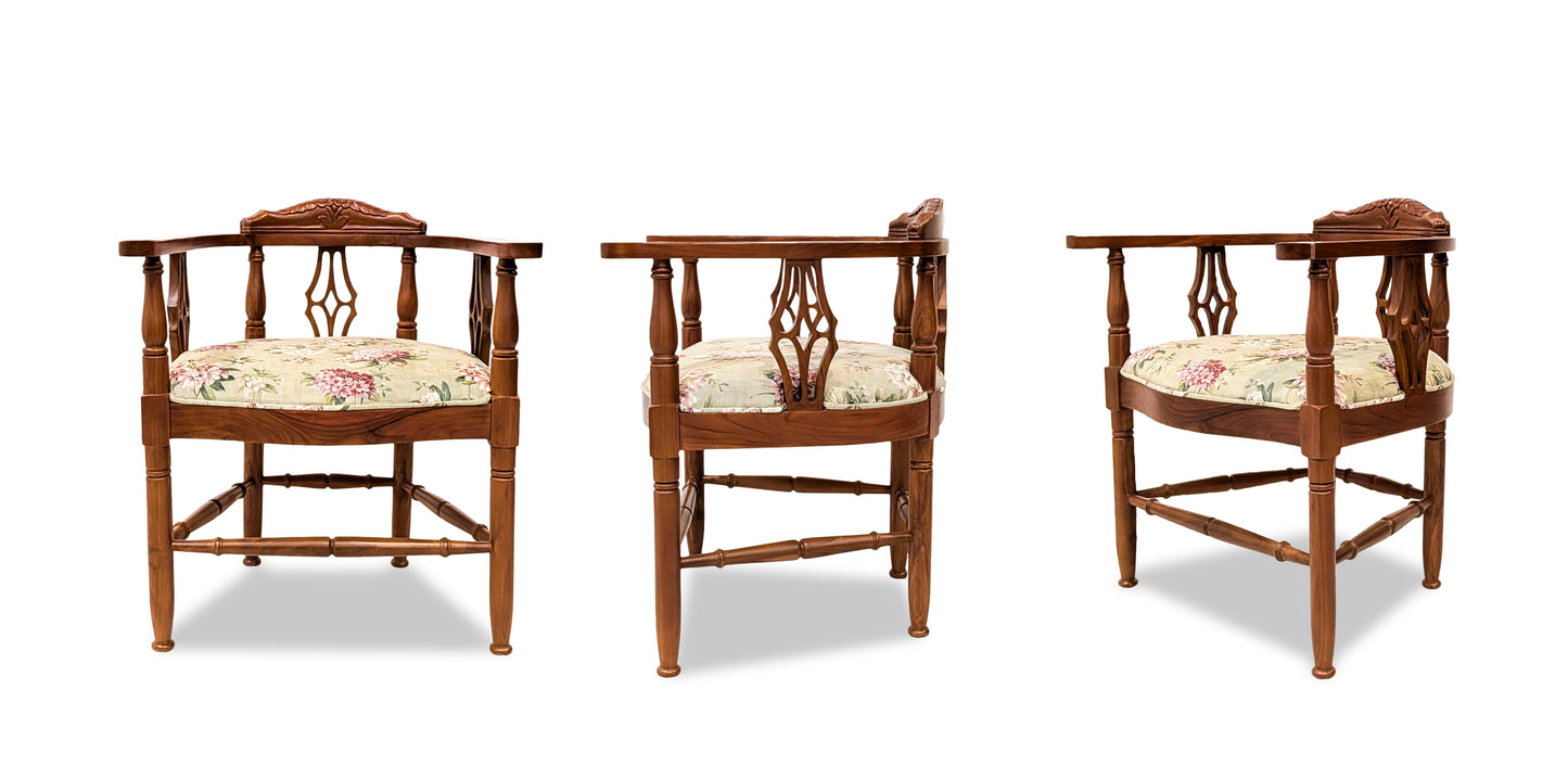 Handcrafted Vintage Barrel Armchair