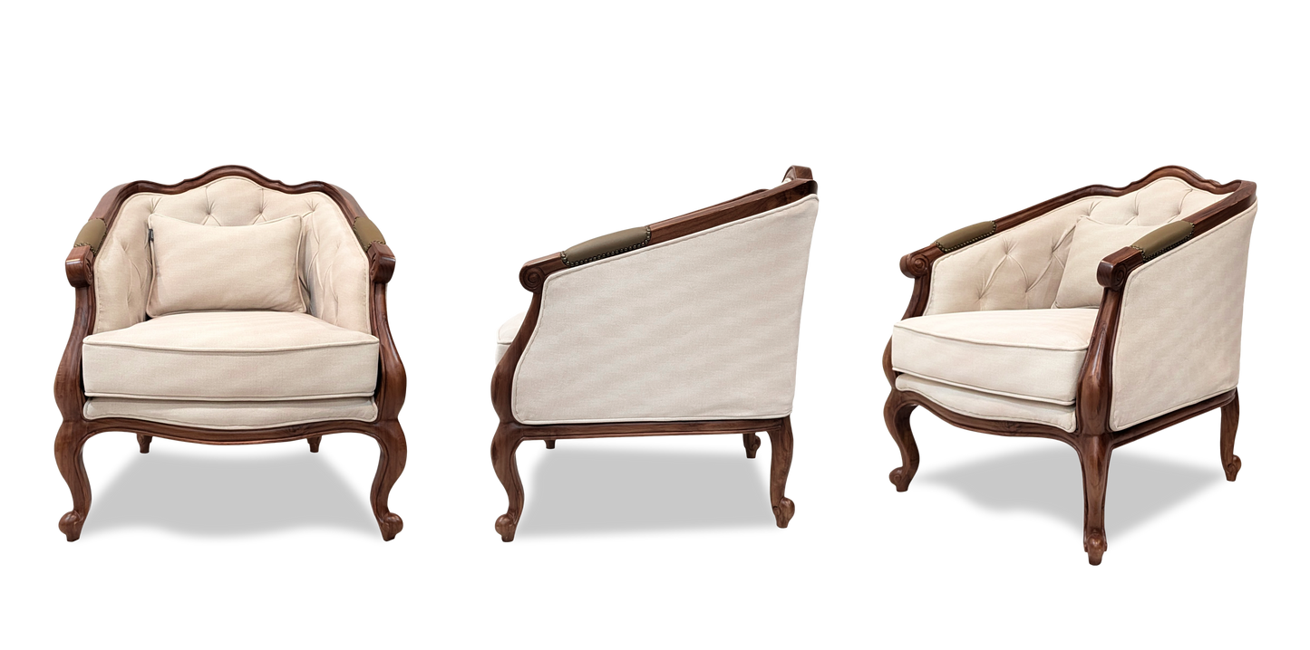 Eleanor Curved-Back Accent Chair