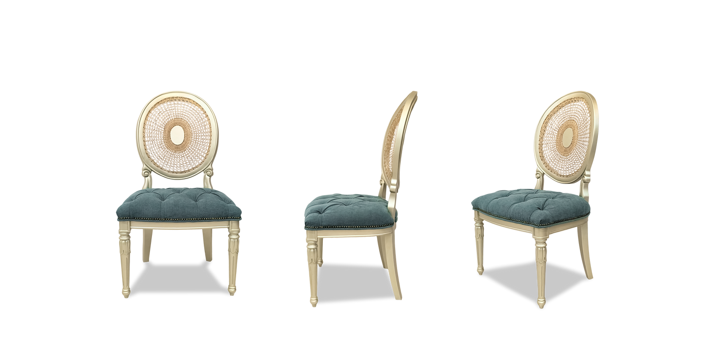 Vintage Gilta Cane Round-back Chair